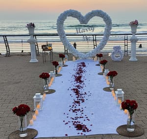 Engagement celebration on the beach