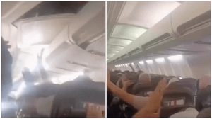Terror in the skies: The Iranian aircraft began disintegrating in mid-air above passengers