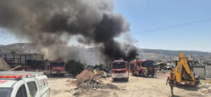 The fire