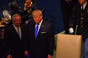Donald Trump addresses the UN General Assembly