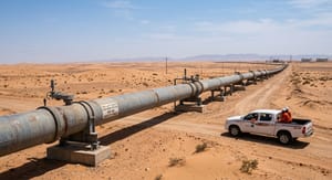 Oil pipeline in Saudi Arabia