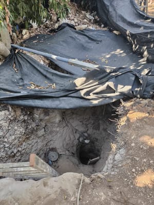 The tunnel uncovered in Qalqilya