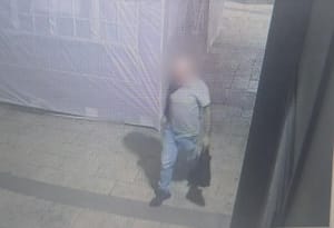 The suspect under arrest