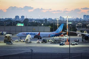 The aircraft after landing in Israel