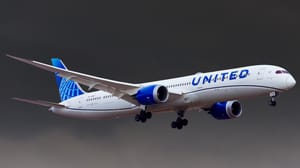 A United Airlines Boeing 787-10 arrives at Ben Gurion airport in Tel Aviv
