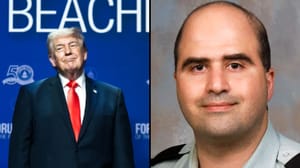 Right, Nidal Hasan; left, President Trump