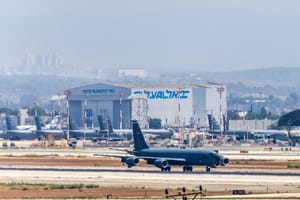 Refuelling aircraft at Ben Gurion Airport