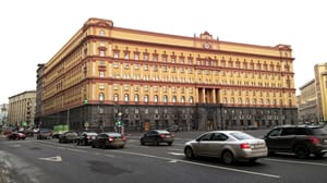 KGB building in Moscow. Illustration