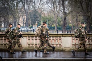 French soldiers on the street