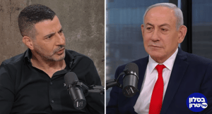 Netanyahu during the broadcast
