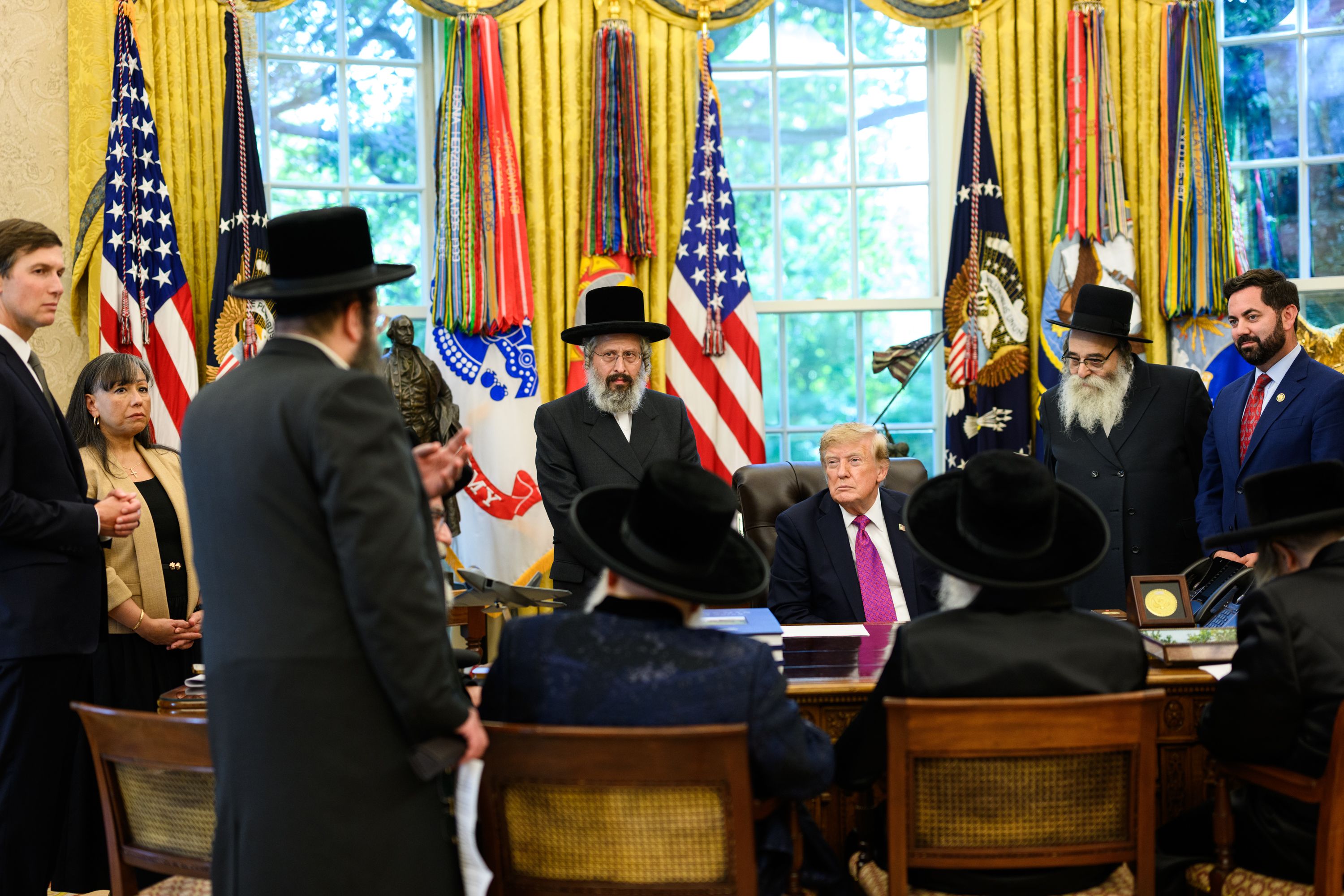 Yoel Rosenfeld explains to Trump