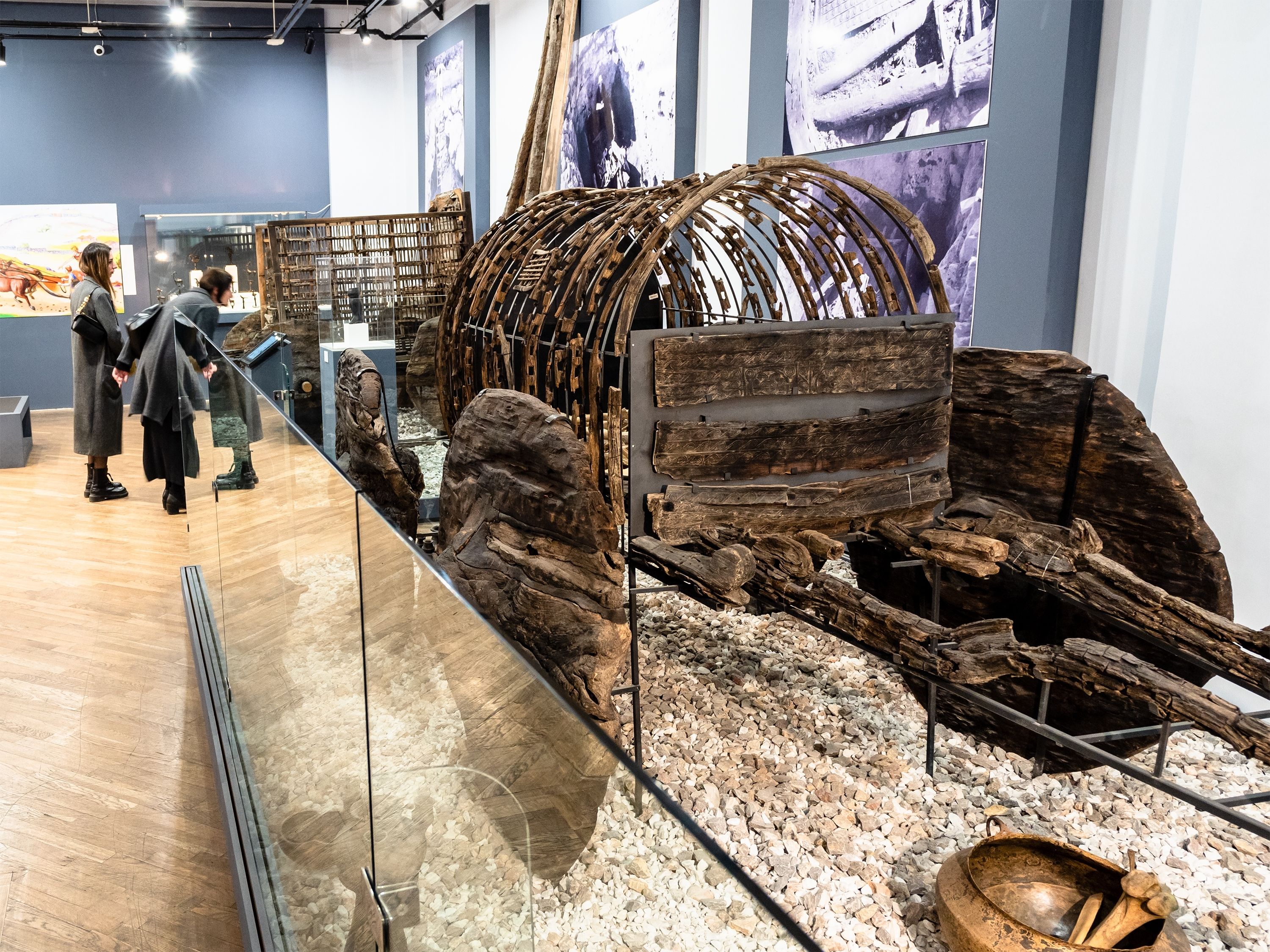 The chariots in the museum in Armenia