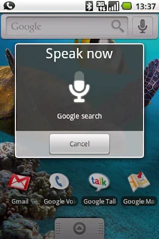 Initial version of voice search on Google