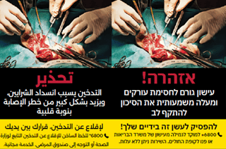 Illustration of the images to be displayed on the cigarette packages 