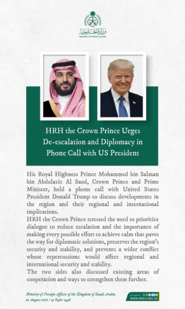 Bin Salman stops US Strikes on Iran