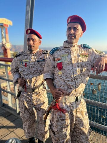 Eli and Mariano dressed as Houthis.
