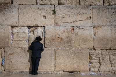 Davening at the Kotel