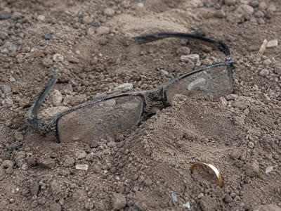 Dirt on the glasses can save the marriage. Illustration.