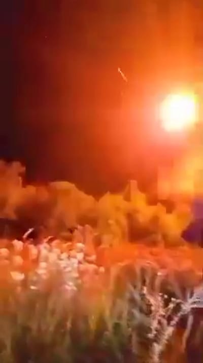 Russian Soldiers Shoot Down Drone with Small Arms Fire in Nighttime Interception