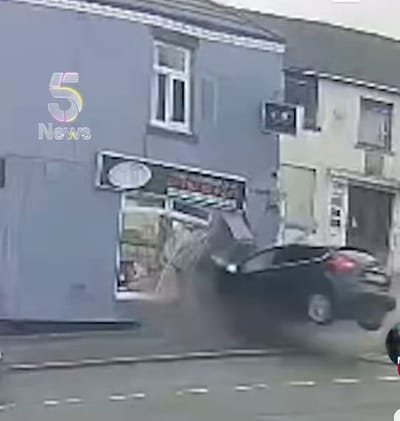 British Driver Jailed After Crashing Into Falafel Shop, Seriously Injuring his Passenger | NEW FOOTAGE
