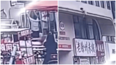 Man Catches Toddler Falling From 20-Foot Balcony in China