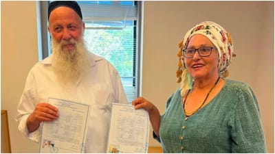 Shuli and Michal Rand, after the get