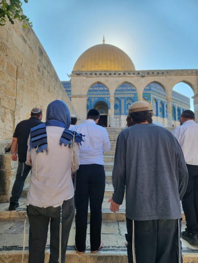 Wearing a pashmina on the Temple Mount