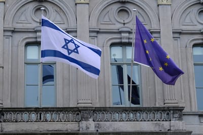 Israeli, EU flags