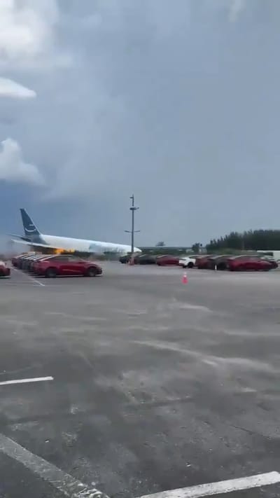 Five Killed as Amazon Cargo Plane Crashes Off Runway at Miami Airport