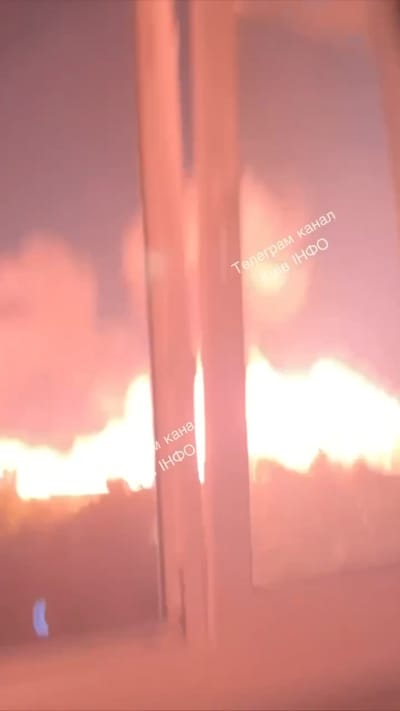 Ukrainian Captures Rare Footage of Ballistic Missiles Striking Kyiv