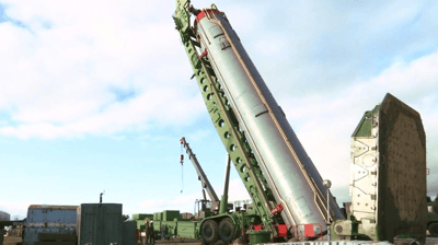 The Avangard hypersonic missile system during testing