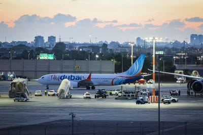 The aircraft after landing in Israel