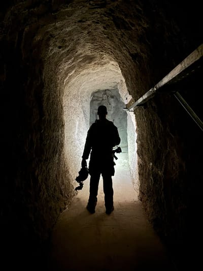 Brigade 7 soldier inside massive Hezbollah tunnel