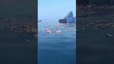 Iranian Video Shows Cargo Ship Sinking in Strait of Hormuz