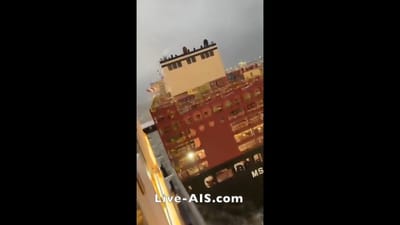 German Cruise Ship Collides with Cargo Vessels in Storm — 2,428 Passengers Aboard | WATCH