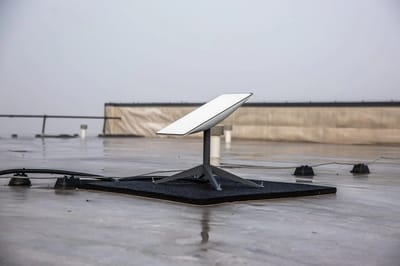 A Starlink satellite dish owned by Musk's company