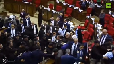 Fistfight Erupts in Armenian Parliament, Broadcast Live | WATCH