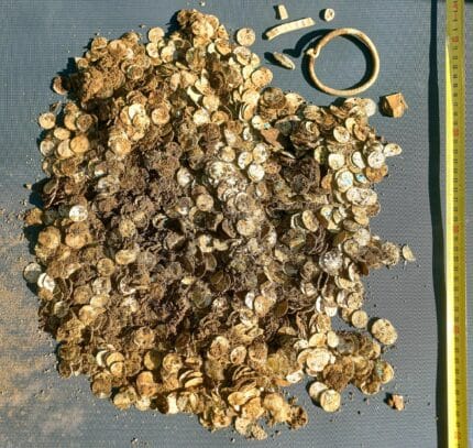 The gold extracted from the ground