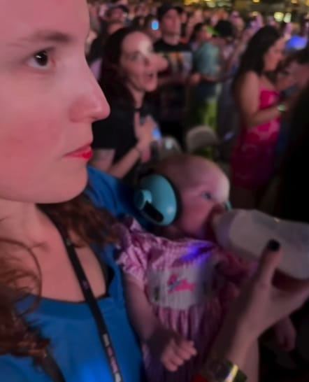 Marissa and her Baby Daughter at a Hilary Duff Concert