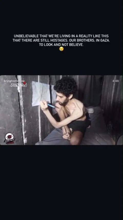 Footage of hostage Evyatar David