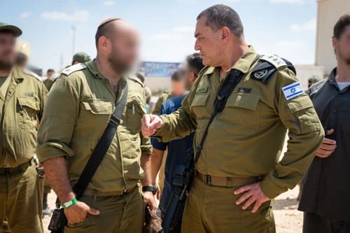 Chief of Staff Eyal Zamir during base visit