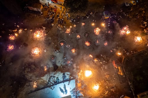 Lag BaOmer bonfires, Jerusalem, May 2025