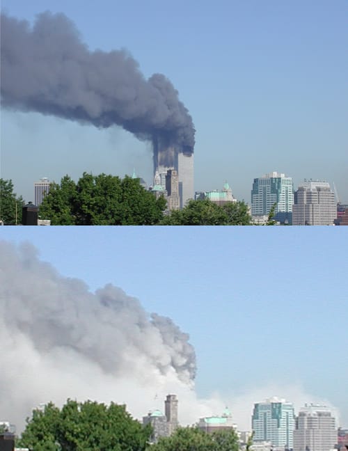 The Twin Towers — before and after