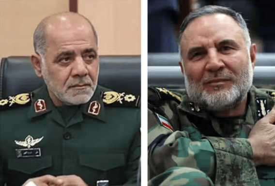 From the left: Ali Abdullahi, Head of the General Staff of Iran's Armed Forces. On the right: Khyomers Haidari, Deputy Head of the General Staff of Iran's Armed Forces.