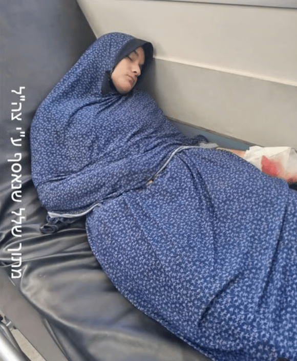 Emily Damari in the operating room at Shifa Hospital (Photo released by Damari)