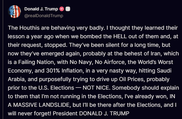 President Trump's statement