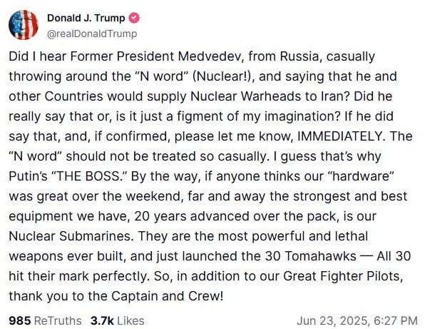 Trump statement.