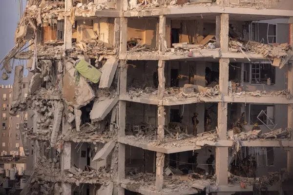 Damage from Iran's missiles