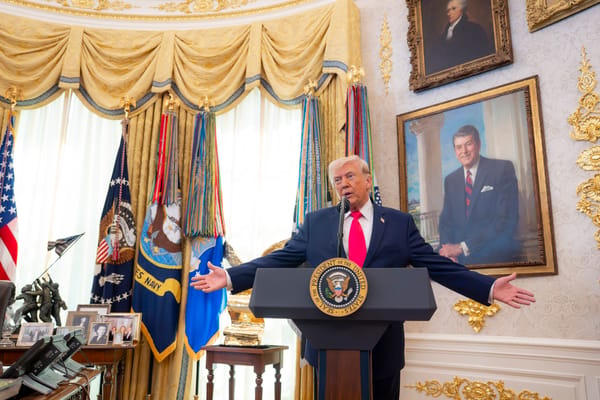 President Donald Trump in the White House