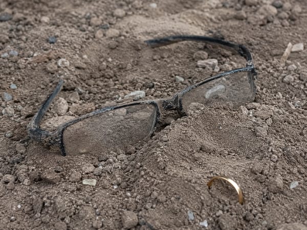 Dirt on the glasses can save the marriage. Illustration.